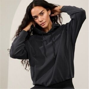 Athleta Charcoal Seasoft Bubblehem Hoodie